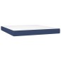 vidaXL Boxspringbett mit Matratze Blau 160x200 cm Stoff vidaXL Boxspringbett mit Matratze Blau 160x200 cm Stoff