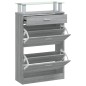 vidaXL Schuhschrank Grau Sonoma 63x24x104 cm Holzwerkstoff vidaXL Schuhschrank Grau Sonoma 63x24x104 cm Holzwerkstoff