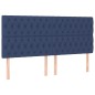 vidaXL Boxspringbett mit Matratze Blau 180x200 cm Stoff vidaXL Boxspringbett mit Matratze Blau 180x200 cm Stoff