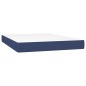 vidaXL Boxspringbett mit Matratze Blau 140x190 cm Stoff vidaXL Boxspringbett mit Matratze Blau 140x190 cm Stoff