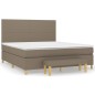 vidaXL Boxspringbett mit Matratze Taupe 160x200 cm Stoff vidaXL Boxspringbett mit Matratze Taupe 160x200 cm Stoff