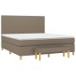 vidaXL Boxspringbett mit Matratze Taupe 160x200 cm Stoff vidaXL Boxspringbett mit Matratze Taupe 160x200 cm Stoff