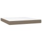 vidaXL Boxspringbett mit Matratze Taupe 160x200 cm Stoff vidaXL Boxspringbett mit Matratze Taupe 160x200 cm Stoff