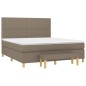 vidaXL Boxspringbett mit Matratze Taupe 160x200 cm Stoff vidaXL Boxspringbett mit Matratze Taupe 160x200 cm Stoff