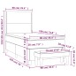 vidaXL Boxspringbett mit Matratze Creme 90x190 cm Stoff vidaXL Boxspringbett mit Matratze Creme 90x190 cm Stoff