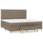 vidaXL Boxspringbett mit Matratze Taupe 200x200 cm Stoff vidaXL Boxspringbett mit Matratze Taupe 200x200 cm Stoff