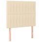vidaXL Boxspringbett mit Matratze Creme 80x200 cm Stoff vidaXL Boxspringbett mit Matratze Creme 80x200 cm Stoff