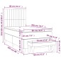 vidaXL Boxspringbett mit Matratze Creme 80x200 cm Stoff vidaXL Boxspringbett mit Matratze Creme 80x200 cm Stoff