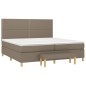 vidaXL Boxspringbett mit Matratze Taupe 200x200 cm Stoff vidaXL Boxspringbett mit Matratze Taupe 200x200 cm Stoff