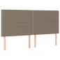 vidaXL Boxspringbett mit Matratze Taupe 200x200 cm Stoff vidaXL Boxspringbett mit Matratze Taupe 200x200 cm Stoff