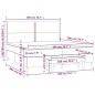 vidaXL Boxspringbett mit Matratze Taupe 200x200 cm Stoff vidaXL Boxspringbett mit Matratze Taupe 200x200 cm Stoff