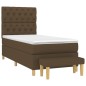 vidaXL Boxspringbett mit Matratze Dunkelbraun 80x200 cm Stoff vidaXL Boxspringbett mit Matratze Dunkelbraun 80x200 cm Stoff