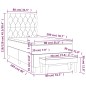 vidaXL Boxspringbett mit Matratze Dunkelbraun 80x200 cm Stoff vidaXL Boxspringbett mit Matratze Dunkelbraun 80x200 cm Stoff