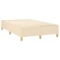 vidaXL Boxspringbett mit Matratze Creme 120x200 cm Stoff vidaXL Boxspringbett mit Matratze Creme 120x200 cm Stoff