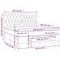 vidaXL Boxspringbett mit Matratze Taupe 160x200 cm Stoff vidaXL Boxspringbett mit Matratze Taupe 160x200 cm Stoff