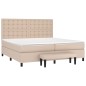 vidaXL Boxspringbett Matratze Cappuccino-Braun 200x200cm Kunstleder vidaXL Boxspringbett Matratze Cappuccino-Braun 200x200cm Kunstleder