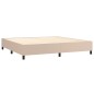 vidaXL Boxspringbett Matratze Cappuccino-Braun 200x200cm Kunstleder vidaXL Boxspringbett Matratze Cappuccino-Braun 200x200cm Kunstleder