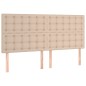 vidaXL Boxspringbett Matratze Cappuccino-Braun 200x200cm Kunstleder vidaXL Boxspringbett Matratze Cappuccino-Braun 200x200cm Kunstleder