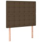 vidaXL Boxspringbett mit Matratze Dunkelbraun 100x200 cm Stoff vidaXL Boxspringbett mit Matratze Dunkelbraun 100x200 cm Stoff