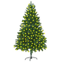 Künstlicher Weihnachtsbaum mit LEDs 210 cm Grün