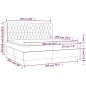 vidaXL Boxspringbett mit Matratze & LED Dunkelbraun 200x200 cm Stoff vidaXL Boxspringbett mit Matratze & LED Dunkelbraun 200x200 cm Stoff