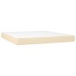 vidaXL Boxspringbett mit Matratze & LED Creme 160x200 cm Stoff vidaXL Boxspringbett mit Matratze & LED Creme 160x200 cm Stoff