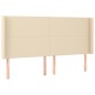 vidaXL Boxspringbett mit Matratze & LED Creme 160x200 cm Stoff vidaXL Boxspringbett mit Matratze & LED Creme 160x200 cm Stoff