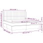 vidaXL Boxspringbett mit Matratze & LED Dunkelbraun 200x200 cm Stoff vidaXL Boxspringbett mit Matratze & LED Dunkelbraun 200x200 cm Stoff