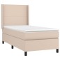 vidaXL Boxspringbett mit Matratze & LED Cappuccino-Braun 90x200cm vidaXL Boxspringbett mit Matratze & LED Cappuccino-Braun 90x200cm