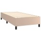 vidaXL Boxspringbett mit Matratze & LED Cappuccino-Braun 90x200cm vidaXL Boxspringbett mit Matratze & LED Cappuccino-Braun 90x200cm
