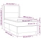 vidaXL Boxspringbett mit Matratze & LED Cappuccino-Braun 90x200cm vidaXL Boxspringbett mit Matratze & LED Cappuccino-Braun 90x200cm