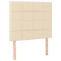 vidaXL Boxspringbett mit Matratze Creme 90x200 cm Stoff vidaXL Boxspringbett mit Matratze Creme 90x200 cm Stoff