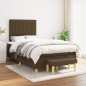 vidaXL Boxspringbett mit Matratze Dunkelbraun 120x200 cm Stoff vidaXL Boxspringbett mit Matratze Dunkelbraun 120x200 cm Stoff