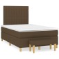 vidaXL Boxspringbett mit Matratze Dunkelbraun 120x200 cm Stoff vidaXL Boxspringbett mit Matratze Dunkelbraun 120x200 cm Stoff