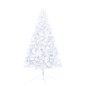 Künstlicher Halber Weihnachtsbaum mit LEDs & Kugeln Weiß 180 cm Künstlicher Halber Weihnachtsbaum mit LEDs & Kugeln Weiß 180 cm