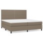 vidaXL Boxspringbett mit Matratze Taupe 200x200 cm Stoff vidaXL Boxspringbett mit Matratze Taupe 200x200 cm Stoff
