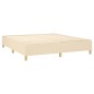vidaXL Boxspringbett mit Matratze Creme 160x200 cm Stoff vidaXL Boxspringbett mit Matratze Creme 160x200 cm Stoff