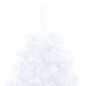 Künstlicher Halber Weihnachtsbaum mit LEDs & Kugeln Weiß 180 cm Künstlicher Halber Weihnachtsbaum mit LEDs & Kugeln Weiß 180 cm