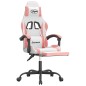 vidaXL Gaming-Stuhl mit Fußstütze Weiß und Rosa Kunstleder vidaXL Gaming-Stuhl mit Fußstütze Weiß und Rosa Kunstleder