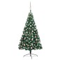 Künstlicher Halber Weihnachtsbaum mit LEDs & Kugeln Grün 120 cm Künstlicher Halber Weihnachtsbaum mit LEDs & Kugeln Grün 120 cm