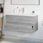 vidaXL Waschbeckenschrank mit Einbaubecken Grau Sonoma Holzwerkstoff vidaXL Waschbeckenschrank mit Einbaubecken Grau Sonoma Holzwerkstoff