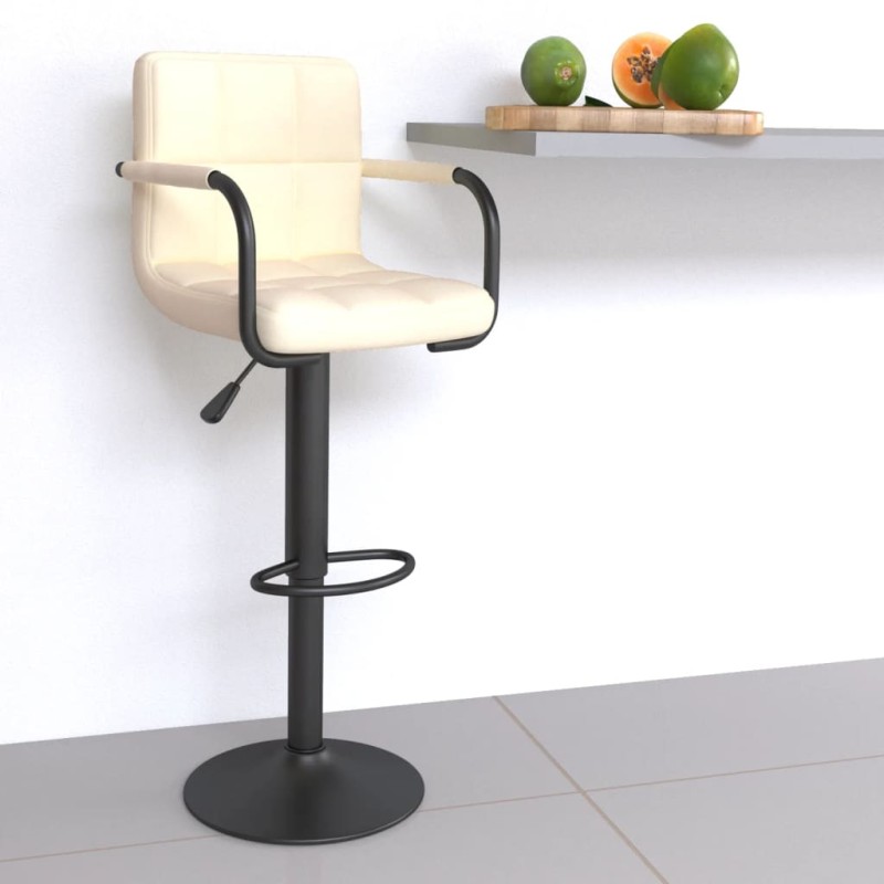 vidaXL Barhocker Creme Stoff vidaXL Barhocker Creme Stoff