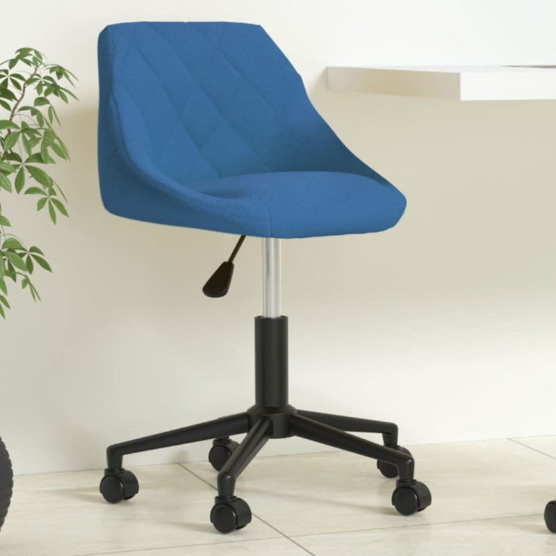 vidaXL Bürostuhl Drehbar Blau Samt vidaXL Bürostuhl Drehbar Blau Samt