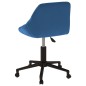vidaXL Bürostuhl Drehbar Blau Samt vidaXL Bürostuhl Drehbar Blau Samt
