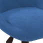 vidaXL Bürostuhl Drehbar Blau Samt vidaXL Bürostuhl Drehbar Blau Samt