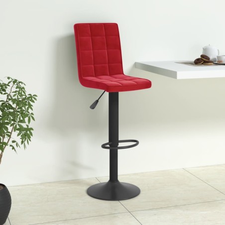 vidaXL Barhocker Weinrot Samt 