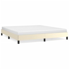 vidaXL Bettgestell Creme 180x200 cm Kunstleder