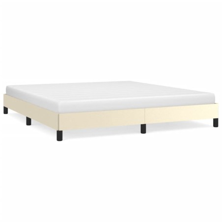 vidaXL Bettgestell Creme 180x200 cm Kunstleder