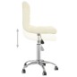 vidaXL Bürostuhl Drehbar Creme Stoff vidaXL Bürostuhl Drehbar Creme Stoff