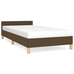 vidaXL Bettgestell ohne Matratze Dunkelbraun 100x200 cm Stoff